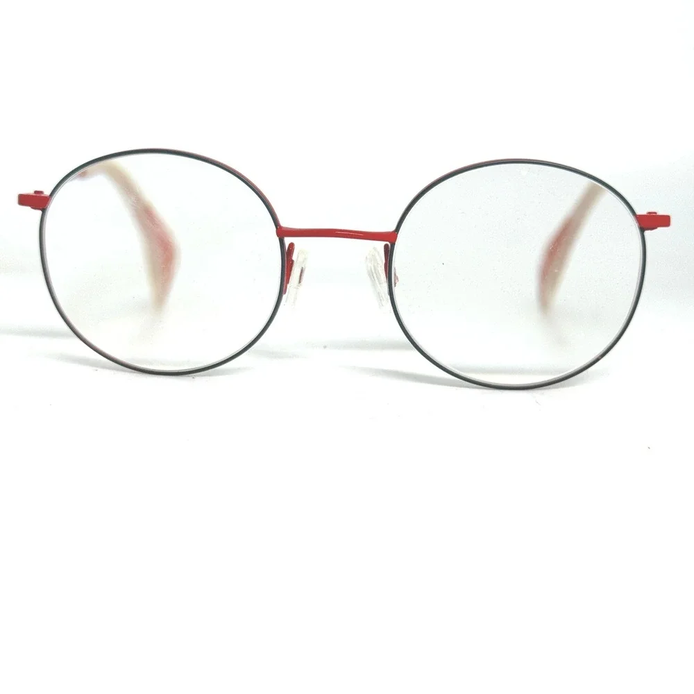 LAFONT ISSY & LA Round Metal Eyeglasses Red 4921 136 CE Made in France 21070‎